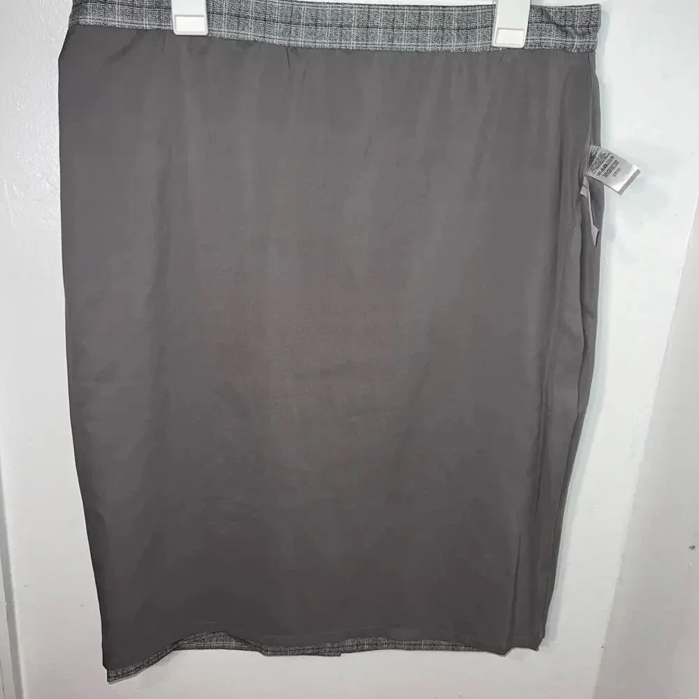 The Tall High Waist Seamed‎ Lined Career,Office  Pencil Skirt in Plaid